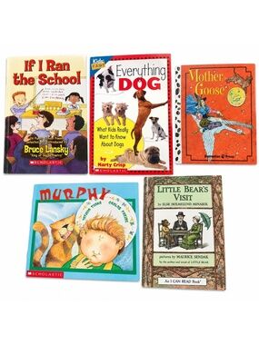 5 Kids Books Bundle Scholastic Vintage Storybooks Poetry Animals Early Readers